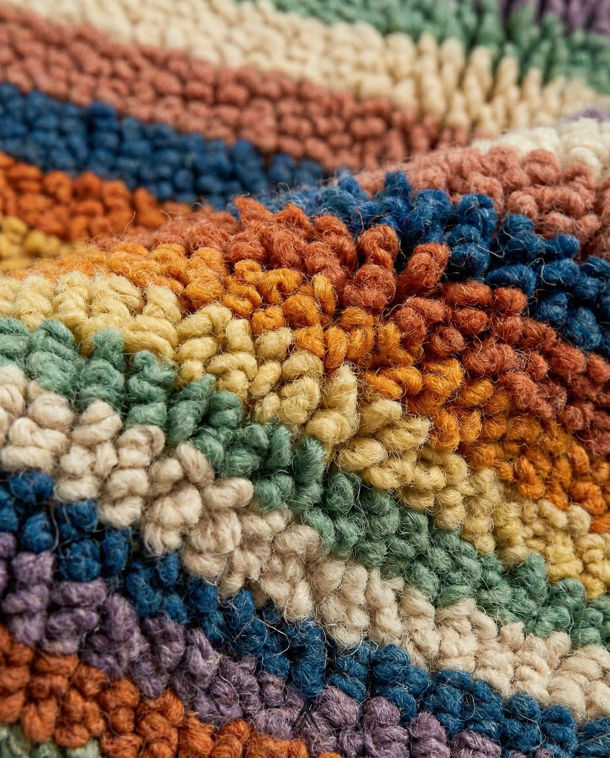 Colorful Moroccan Rug 6.2x8.2 ft - 190x250 cm-Berber Handicraft