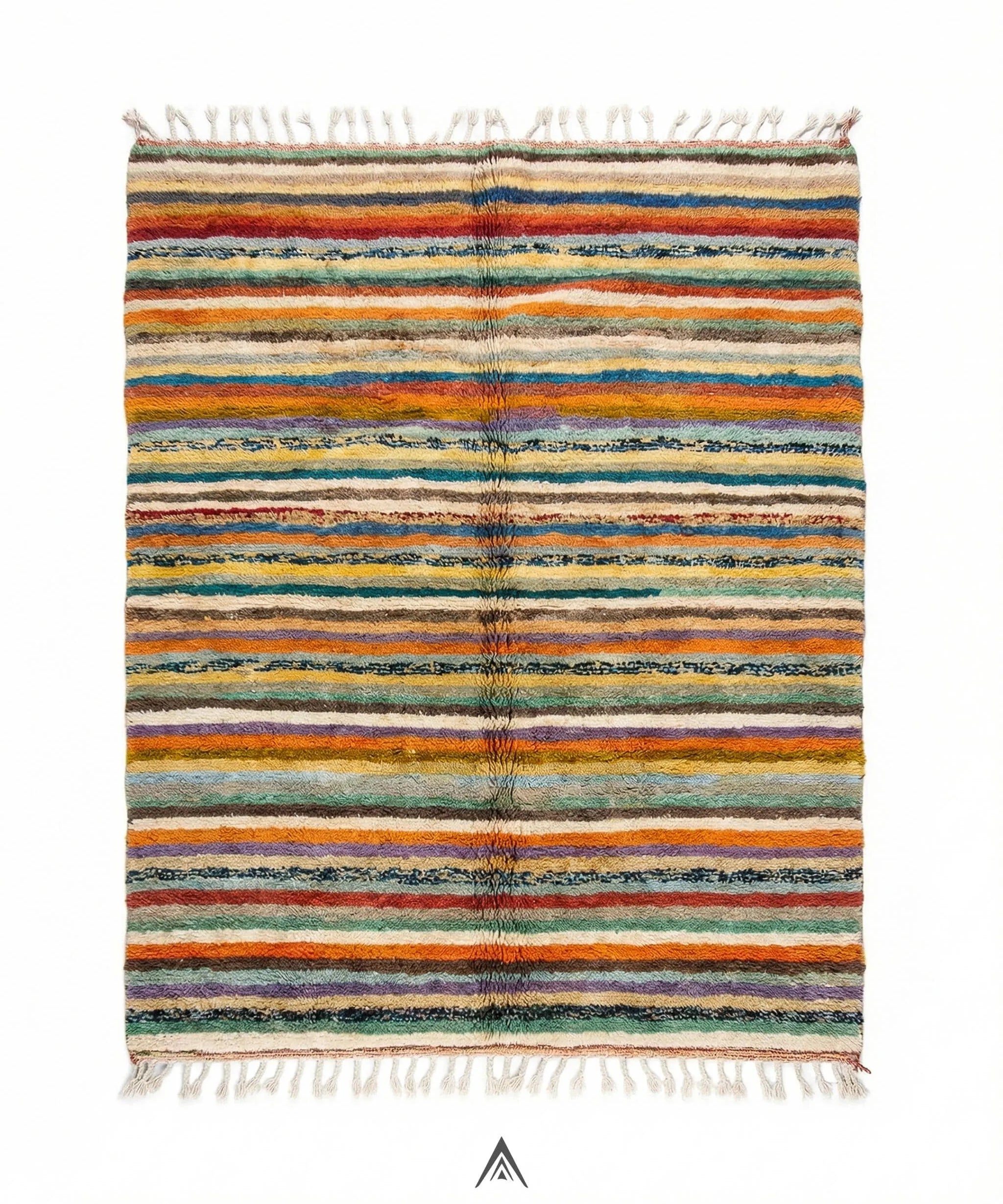 Colorful Moroccan Rug 6.2x8.2 ft - 190x250 cm-Berber Handicraft