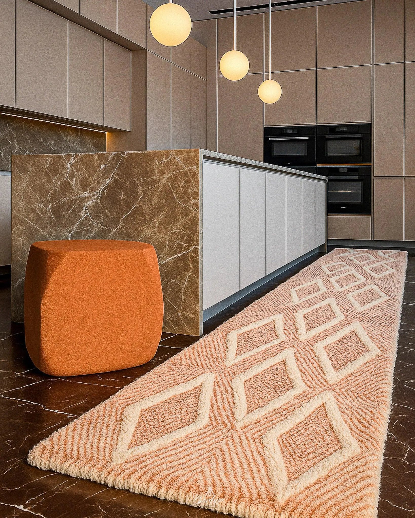 Colorful Moroccan Runner 2 X 6 Ft | 60 X 180 Cm / With Tassels / Short (0.4” / 1 cm)