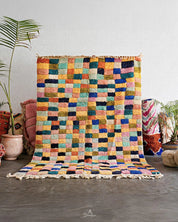 Colorful Pattern Rug 3 X 5 Ft | 90 X 150 Cm / With Tassels / Short (0.4” / 1 cm)