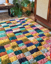 Colorful Pattern Rug 3 X 5 Ft | 90 X 150 Cm / With Tassels / Short (0.4” / 1 cm)