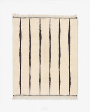 Contemporary Berber Rug 3 X 5 Ft | 90 X 150 Cm / With Tassels / Short (0.4” / 1 cm)