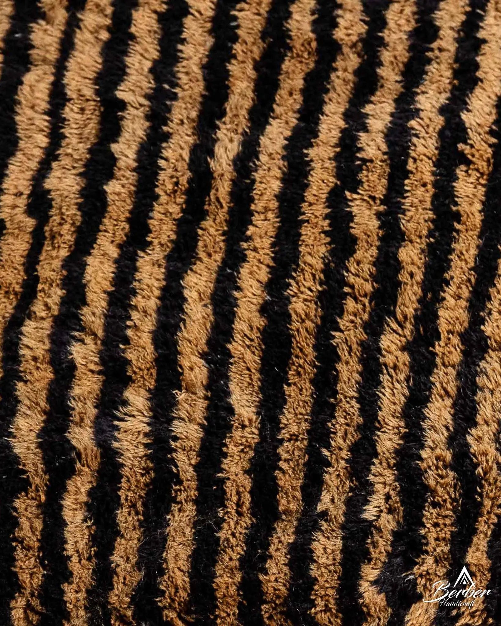 Contemporary Brown Rug-Berber Handicraft
