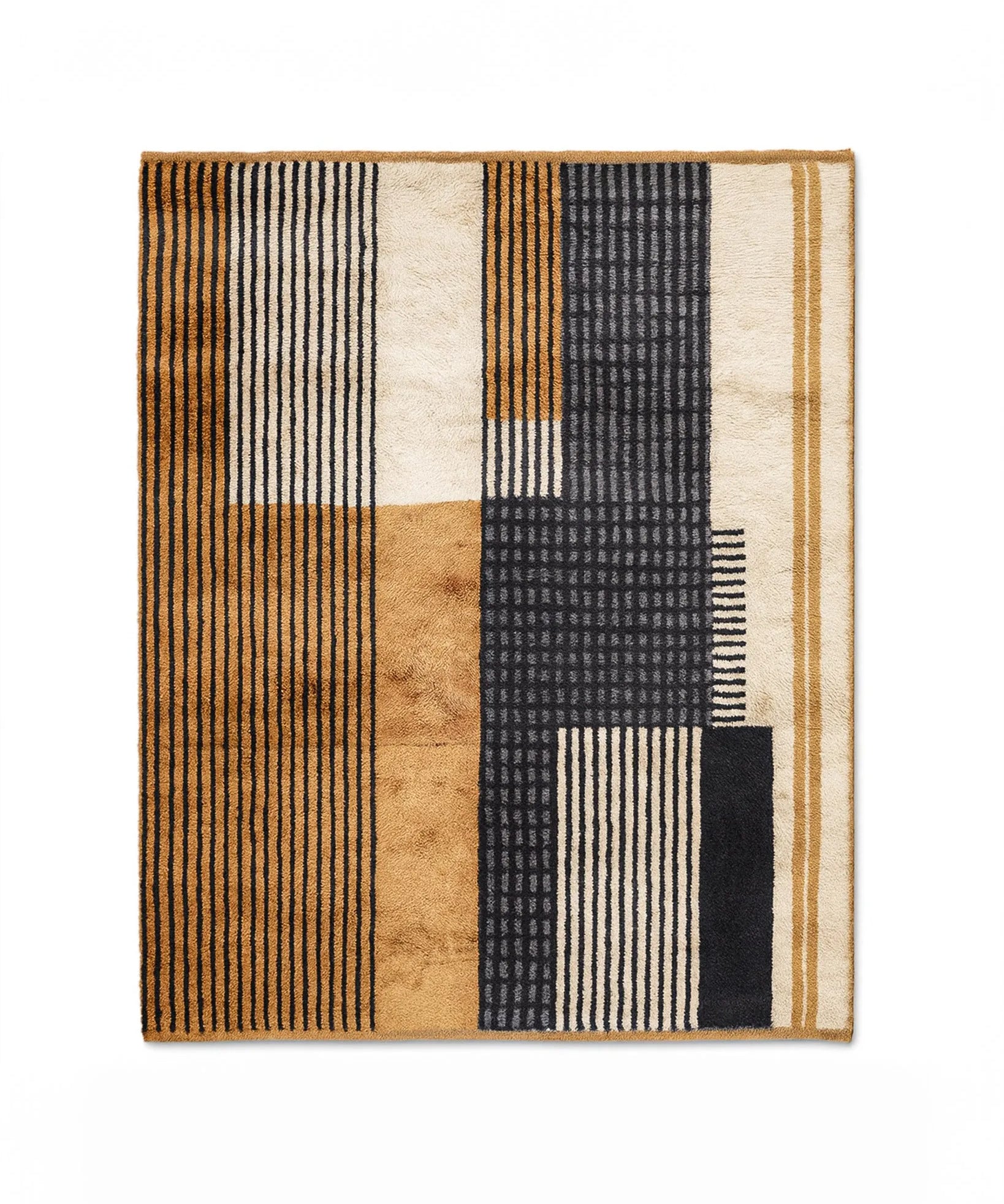 Contemporary Brown Rug-Berber Handicraft