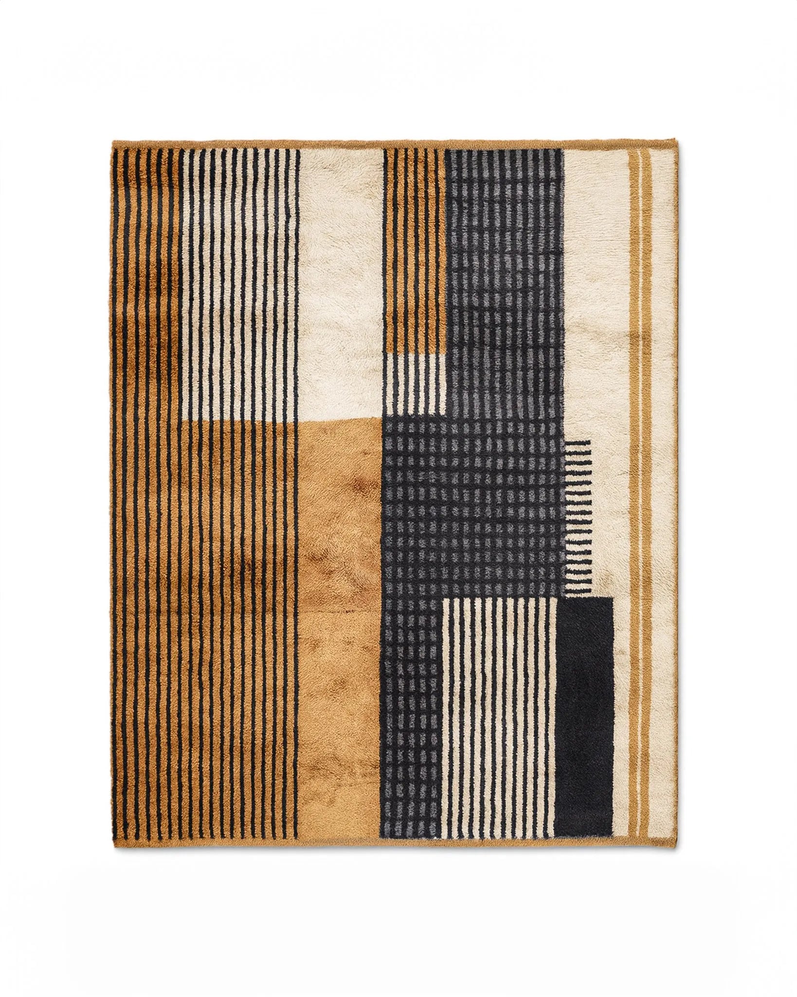 Contemporary Brown Rug-Berber Handicraft