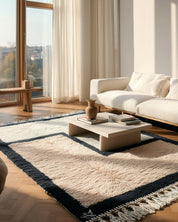 Custom Berber Rug 3 X 5 Ft | 90 X 150 Cm / With Tassels / Short (0.4” / 1 cm)