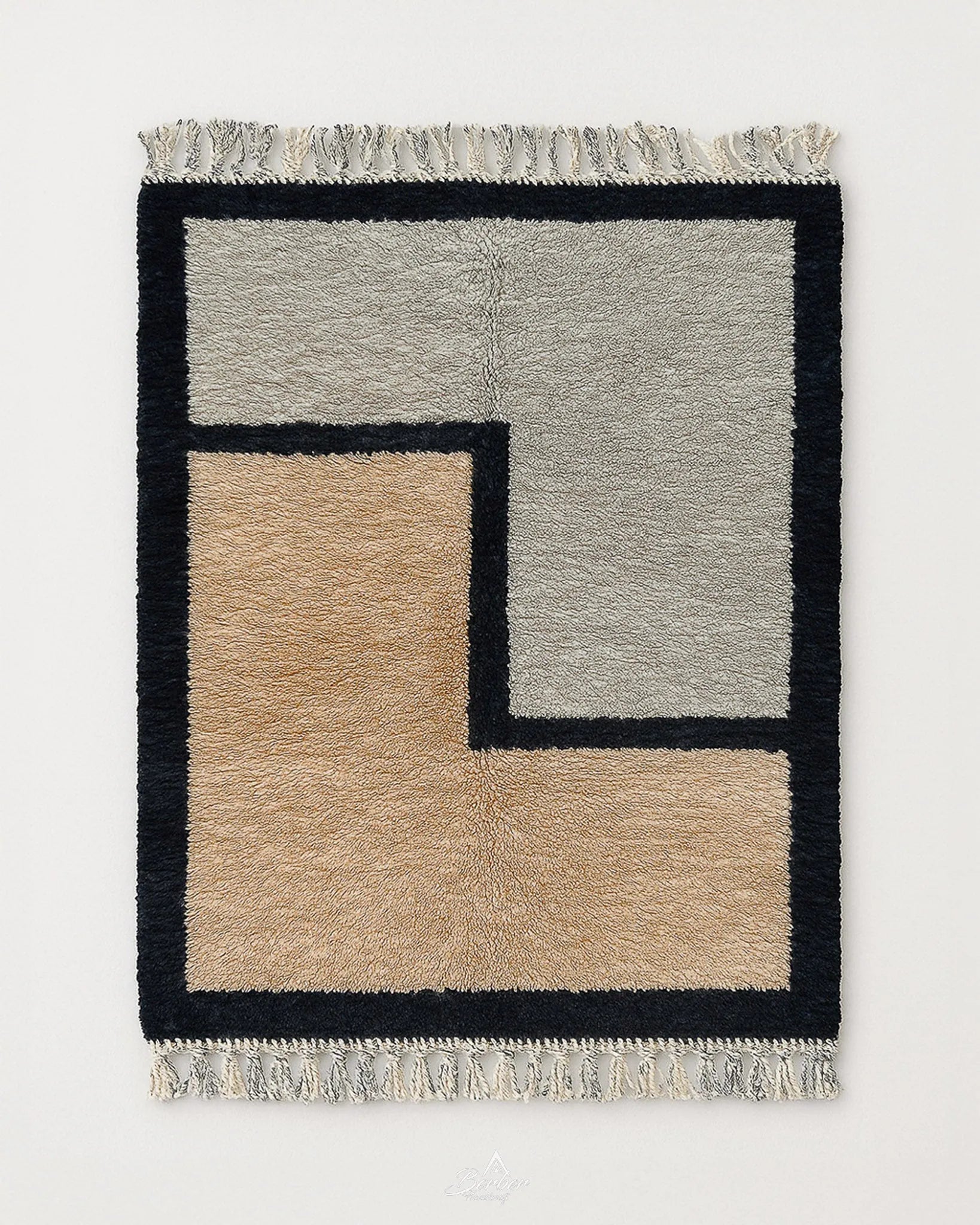 Custom Berber Rug 3 X 5 Ft | 90 X 150 Cm / With Tassels / Short (0.4” / 1 cm)