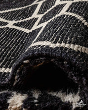 Custom Black Moroccan Rug-Berber Handicraft