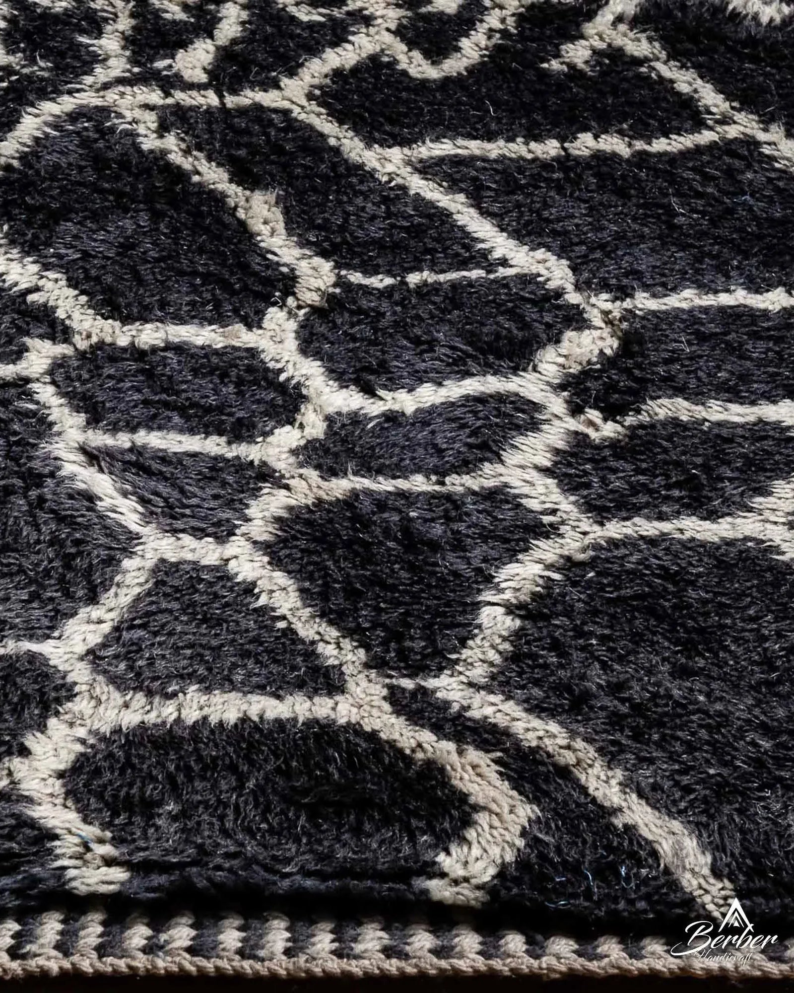Custom Black Moroccan Rug-Berber Handicraft
