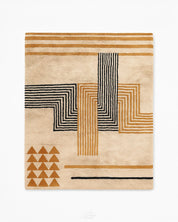Custom Brown Wool Rug 3 X 5 Ft | 90 X 150 Cm / With Tassels / Short (0.4” / 1 cm)