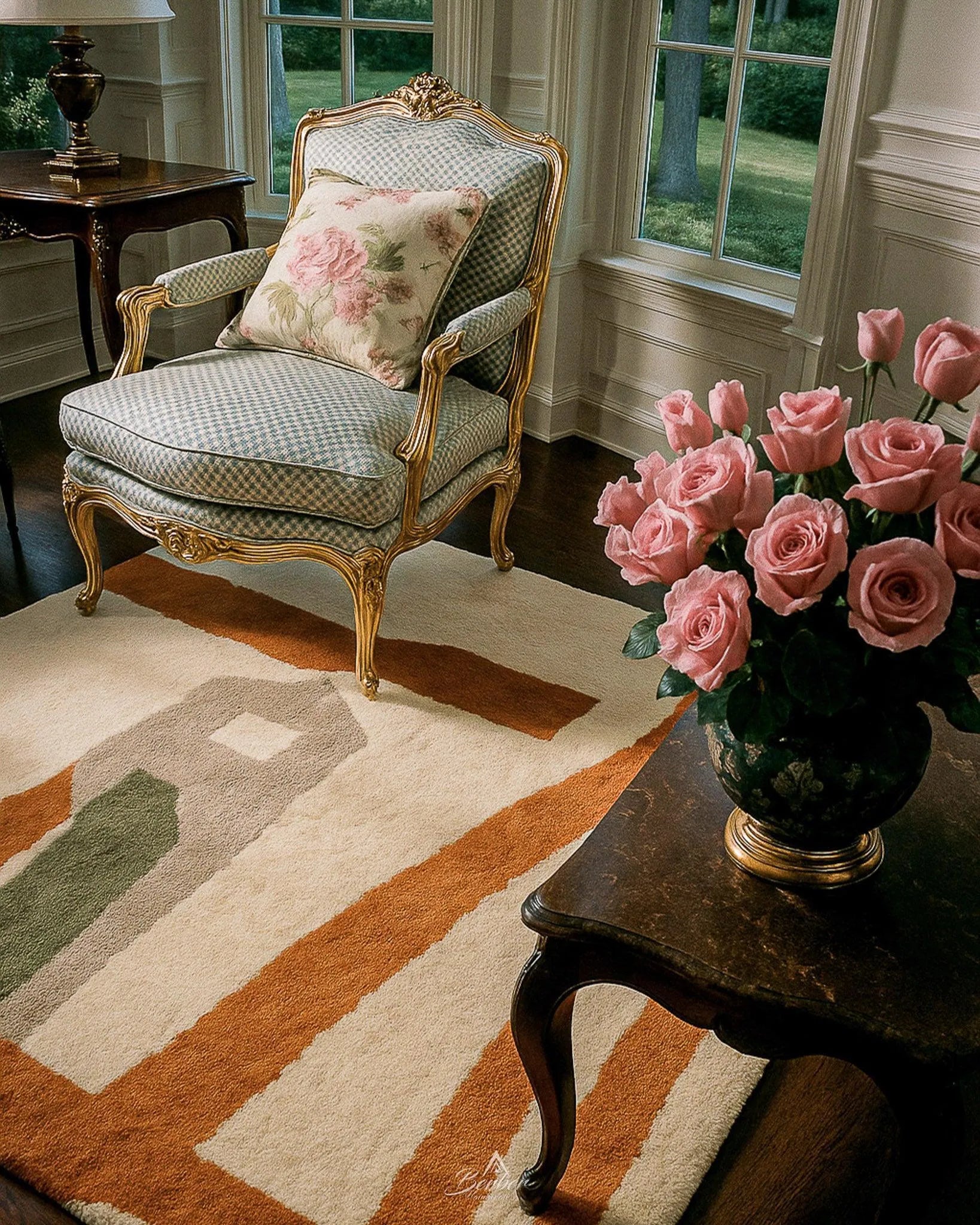 Custom Decorative Rug 3 X 5 Ft | 90 X 150 Cm / With Tassels / Short (0.4” / 1 cm)