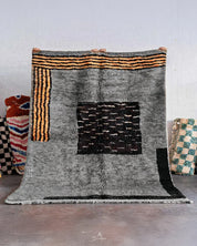 Custom Grey Rug 3 X 5 Ft | 90 X 150 Cm / With Tassels / Short (0.4” / 1 cm)