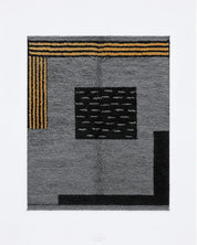 Custom Grey Rug 3 X 5 Ft | 90 X 150 Cm / With Tassels / Short (0.4” / 1 cm)