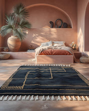 Custom Handmade Rug 3 X 5 Ft | 90 X 150 Cm / With Tassels / Short (0.4” / 1 cm)