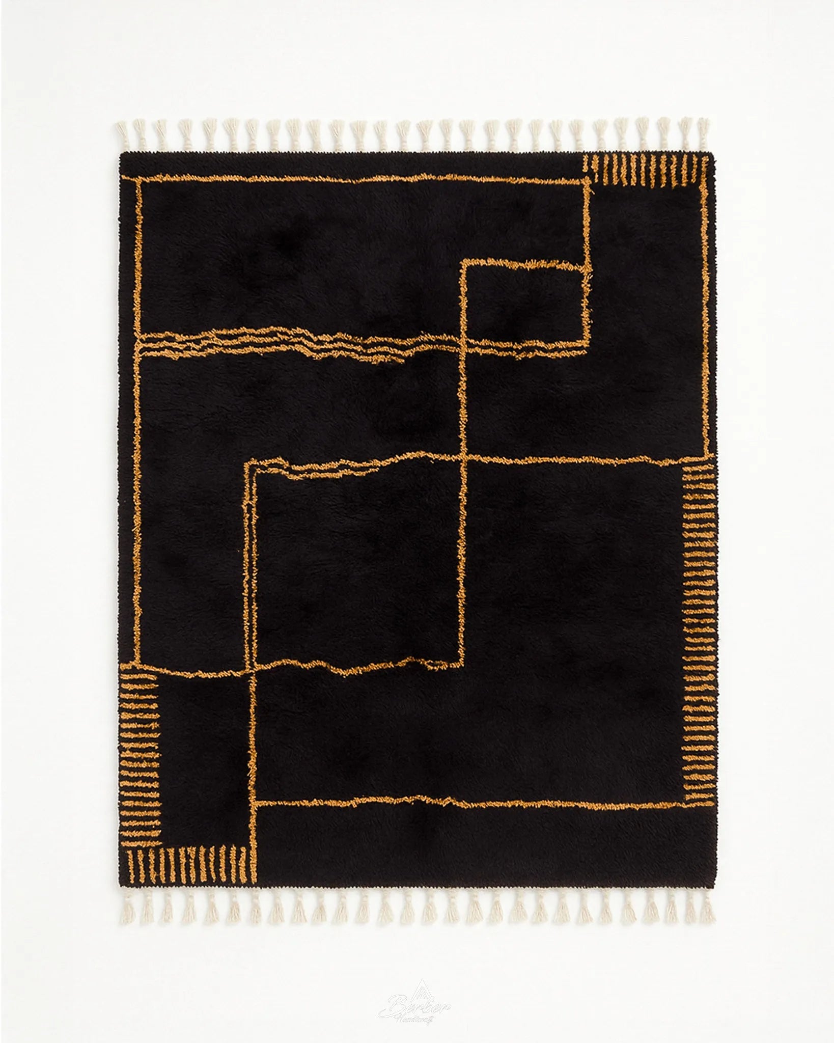 Custom Handmade Rug 3 X 5 Ft | 90 X 150 Cm / With Tassels / Short (0.4” / 1 cm)