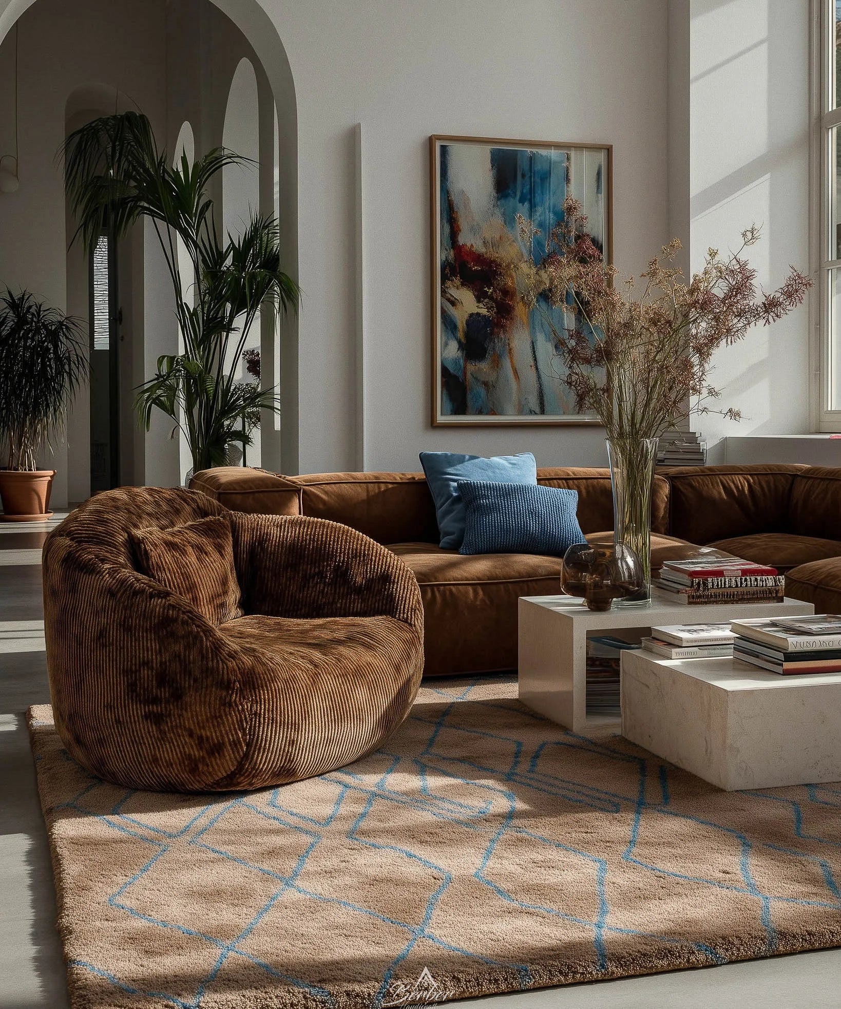 Custom Handwoven Rug-Berber Handicraft