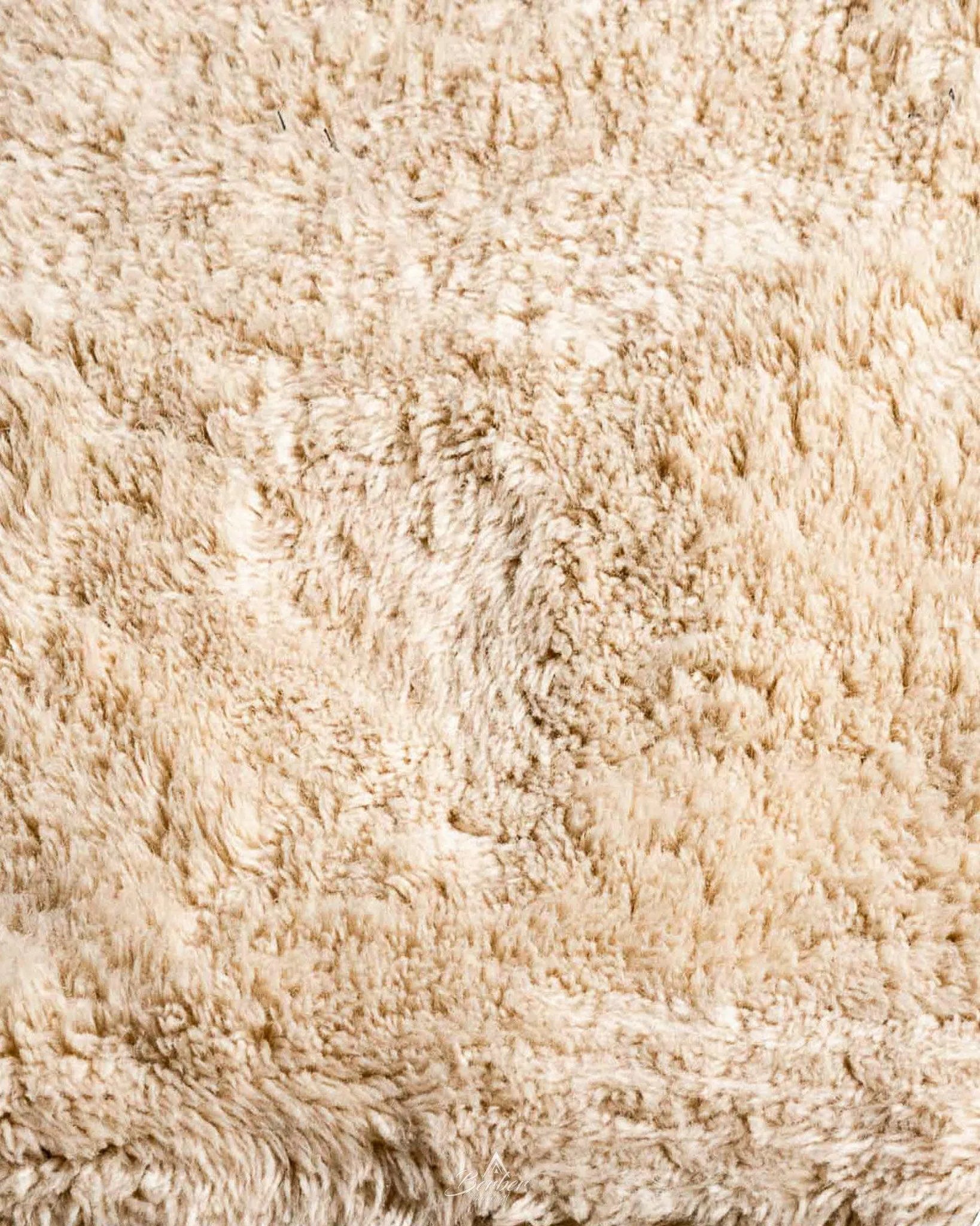 Custom Ivory Berber Rug 3 X 5 Ft | 90 X 150 Cm / With Tassels / Short (0.4” / 1 cm)