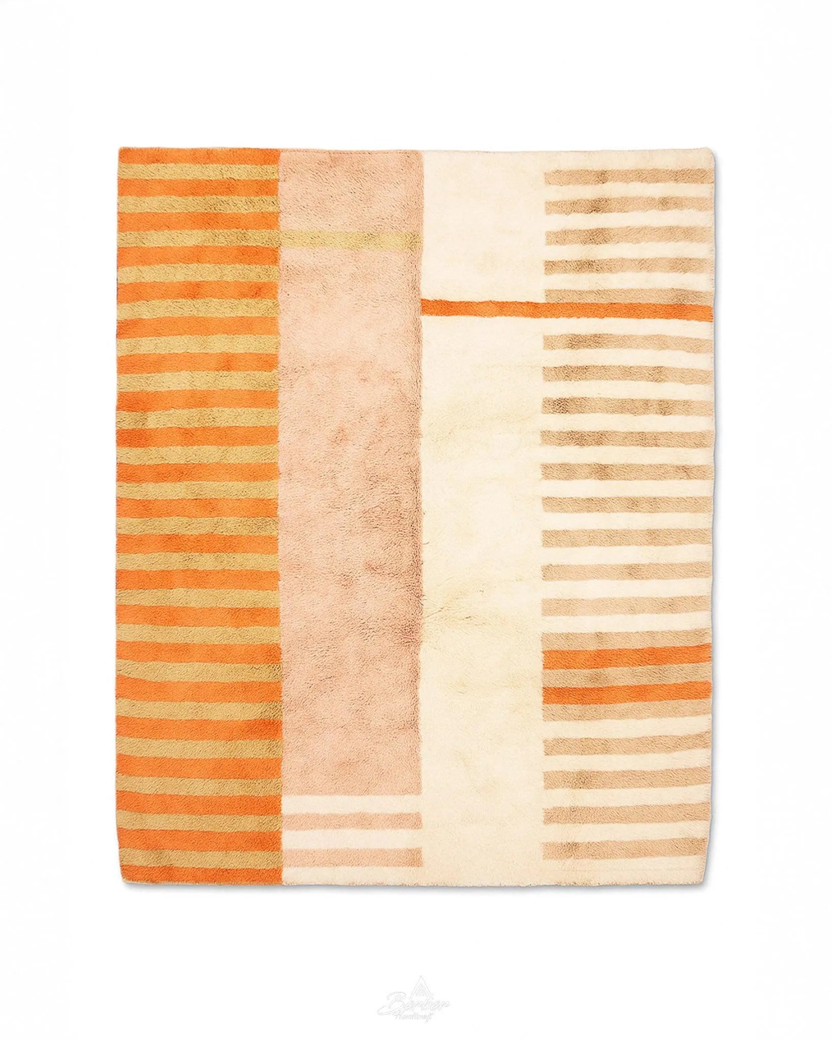 Custom Made Moroccan Rug 3 X 5 Ft | 90 X 150 Cm / With Tassels / Short (0.4” / 1 cm)