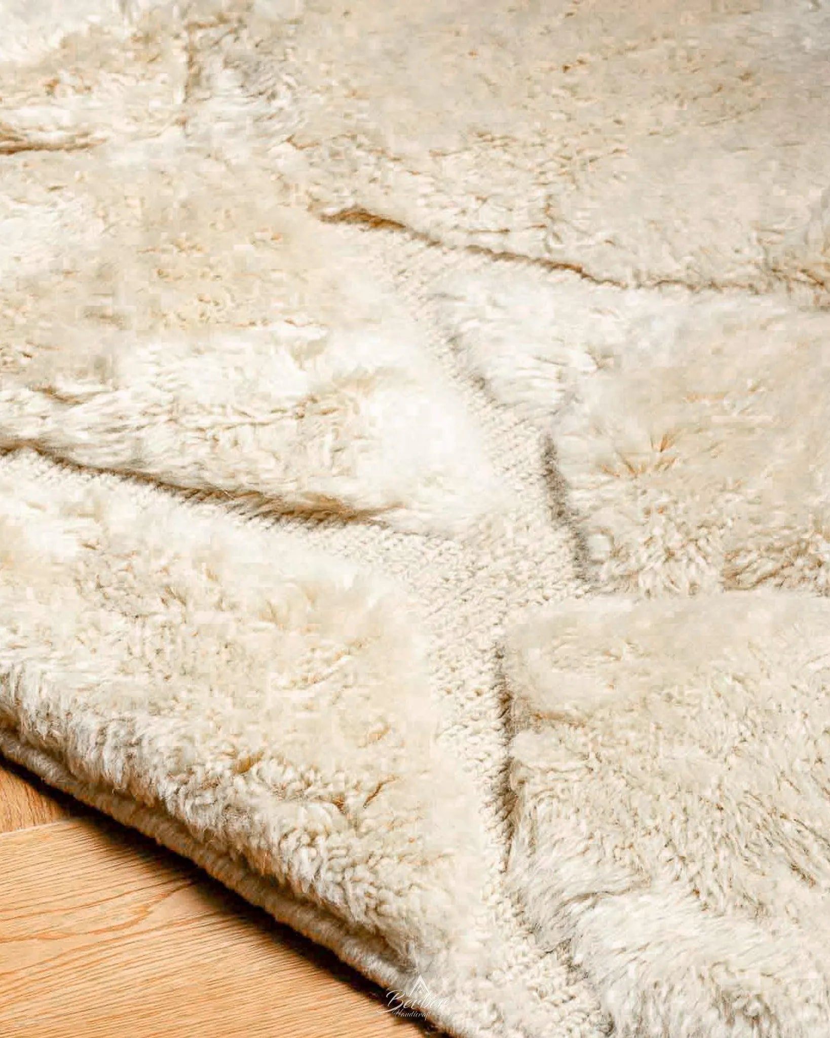 Custom Moroccan Wool Rug 3 X 5 Ft | 90 X 150 Cm / With Tassels / Short (0.4” / 1 cm)