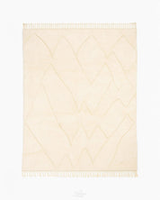 Custom Moroccan Wool Rug 3 X 5 Ft | 90 X 150 Cm / With Tassels / Short (0.4” / 1 cm)