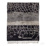 Custom Black Moroccan Rug - Berber Handicraft