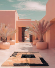 Custom Peach Rug 3 X 5 Ft | 90 X 150 Cm / With Tassels / Short (0.4” / 1 cm)
