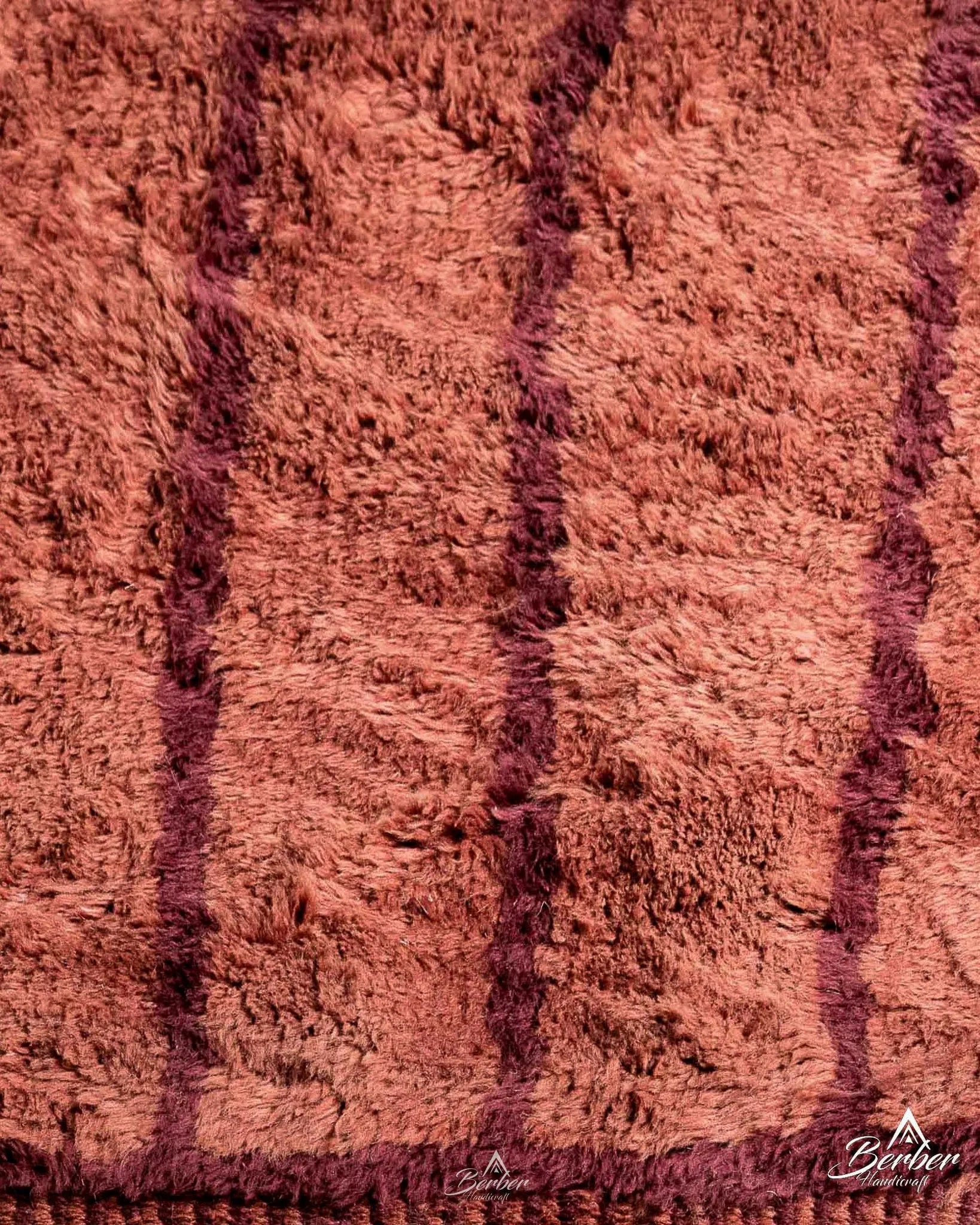 Custom Red Moroccan Rug 3 X 5 Ft | 90 X 150 Cm / With Tassels / Short (0.4” / 1 cm)