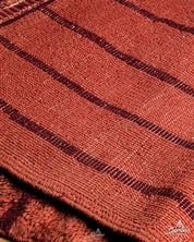 Custom Red Moroccan Rug 3 X 5 Ft | 90 X 150 Cm / With Tassels / Short (0.4” / 1 cm)