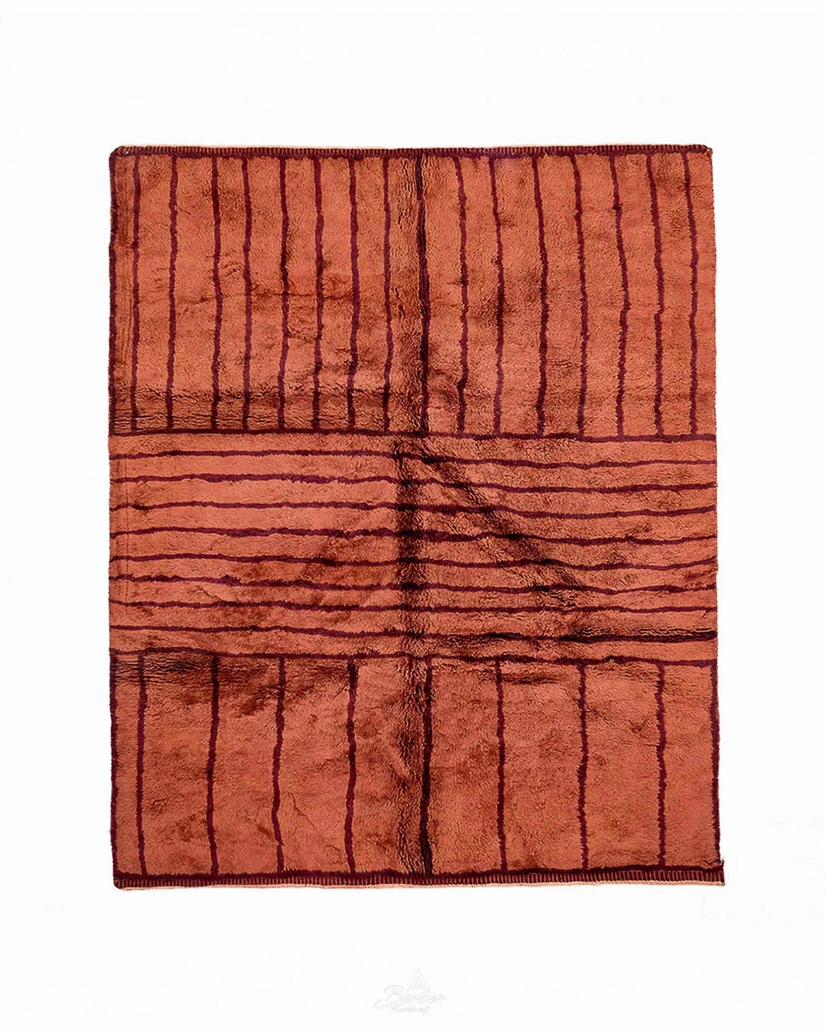 Custom Red Moroccan Rug 3 X 5 Ft | 90 X 150 Cm / With Tassels / Short (0.4” / 1 cm)