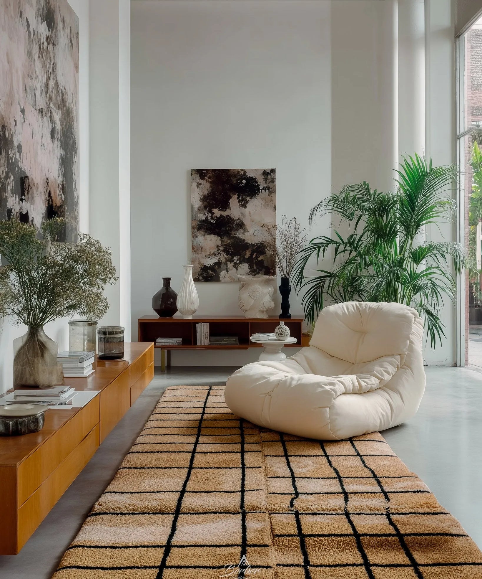 Custom Striped Rug-Berber Handicraft