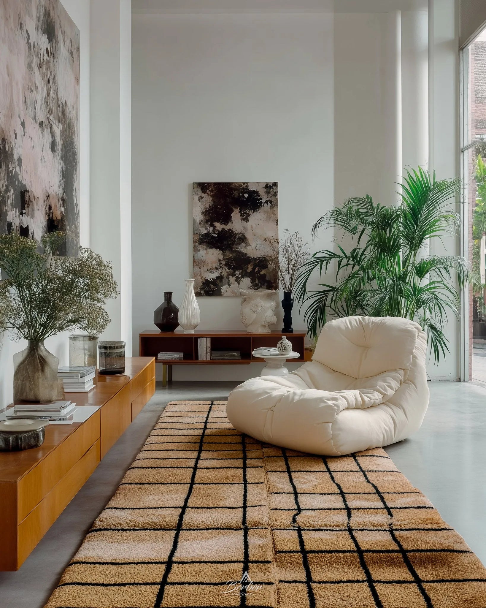Custom Striped Rug-Berber Handicraft