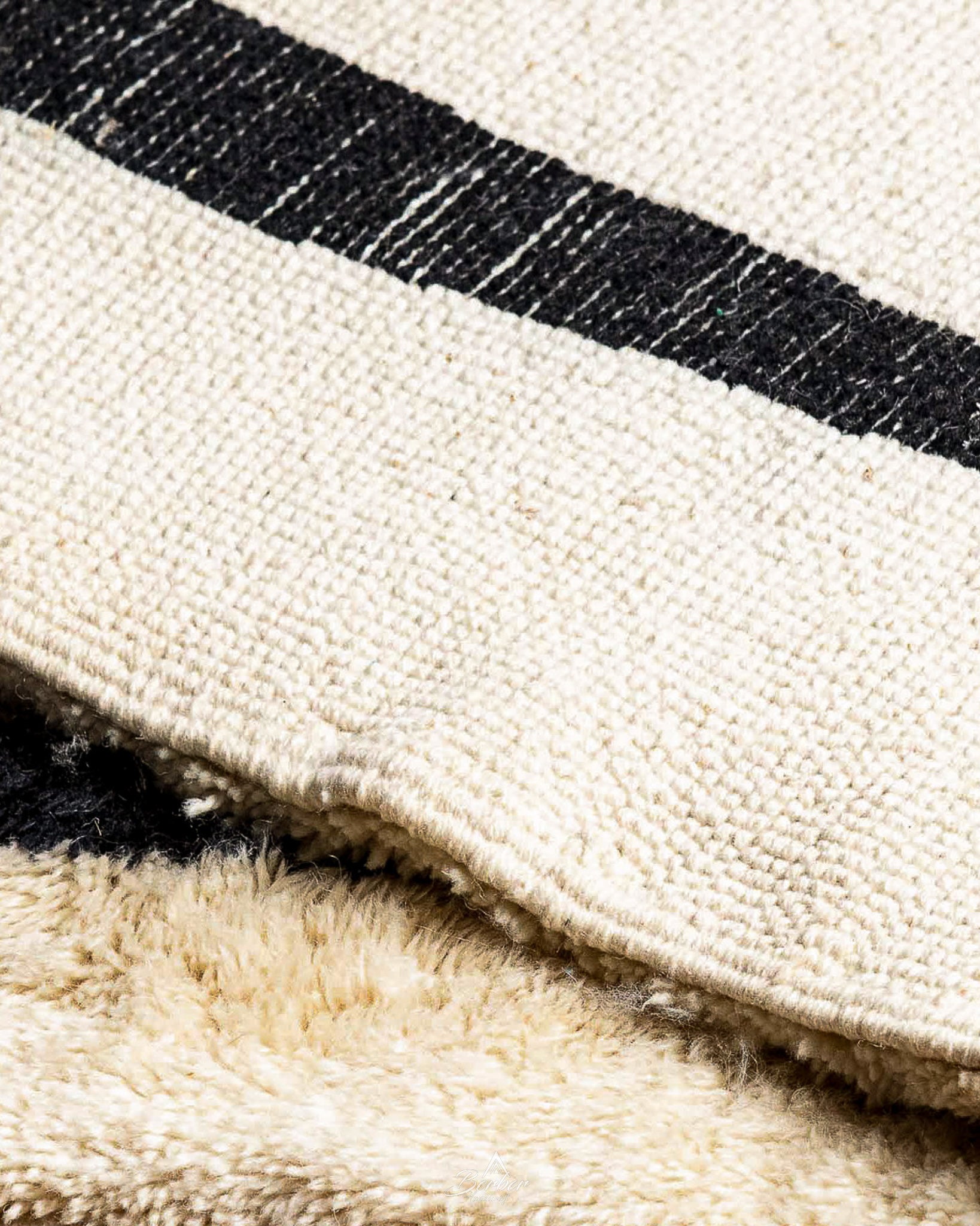 Contemporary Berber Rug 3 X 5 Ft | 90 X 150 Cm / With Tassels / Short (0.4” / 1 cm)