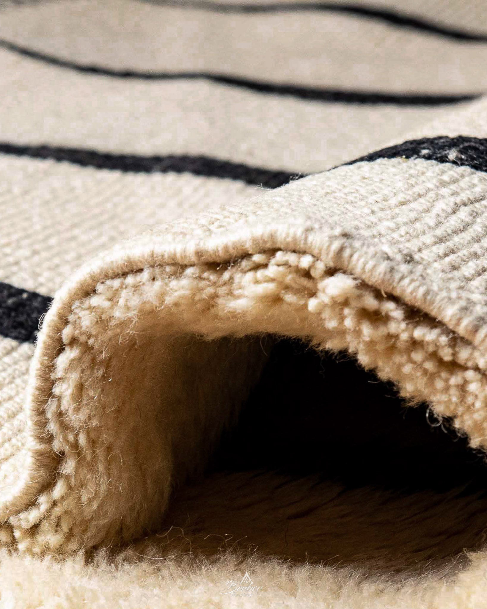 Contemporary Berber Rug 3 X 5 Ft | 90 X 150 Cm / With Tassels / Short (0.4” / 1 cm)