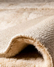 Custom Ivory Berber Rug 3 X 5 Ft | 90 X 150 Cm / With Tassels / Short (0.4” / 1 cm)