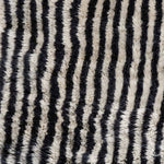 Striped Black Moroccan Rug - Berber Handicraft