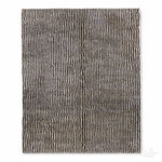 Striped Black Moroccan Rug - Berber Handicraft