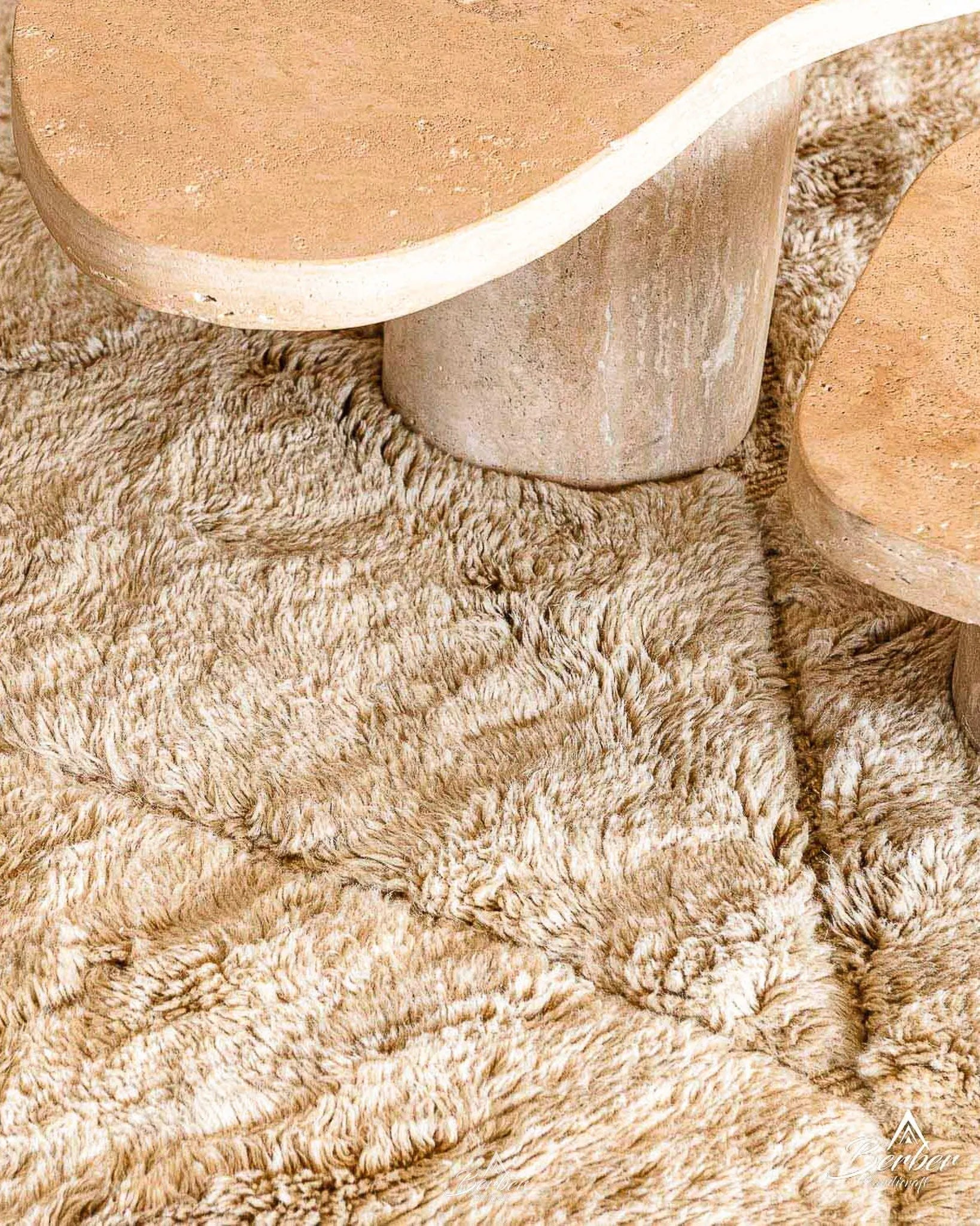 Decorative Boujaad Rug 3 X 5 Ft | 90 X 150 Cm / With Tassels / Short (0.4” / 1 cm)