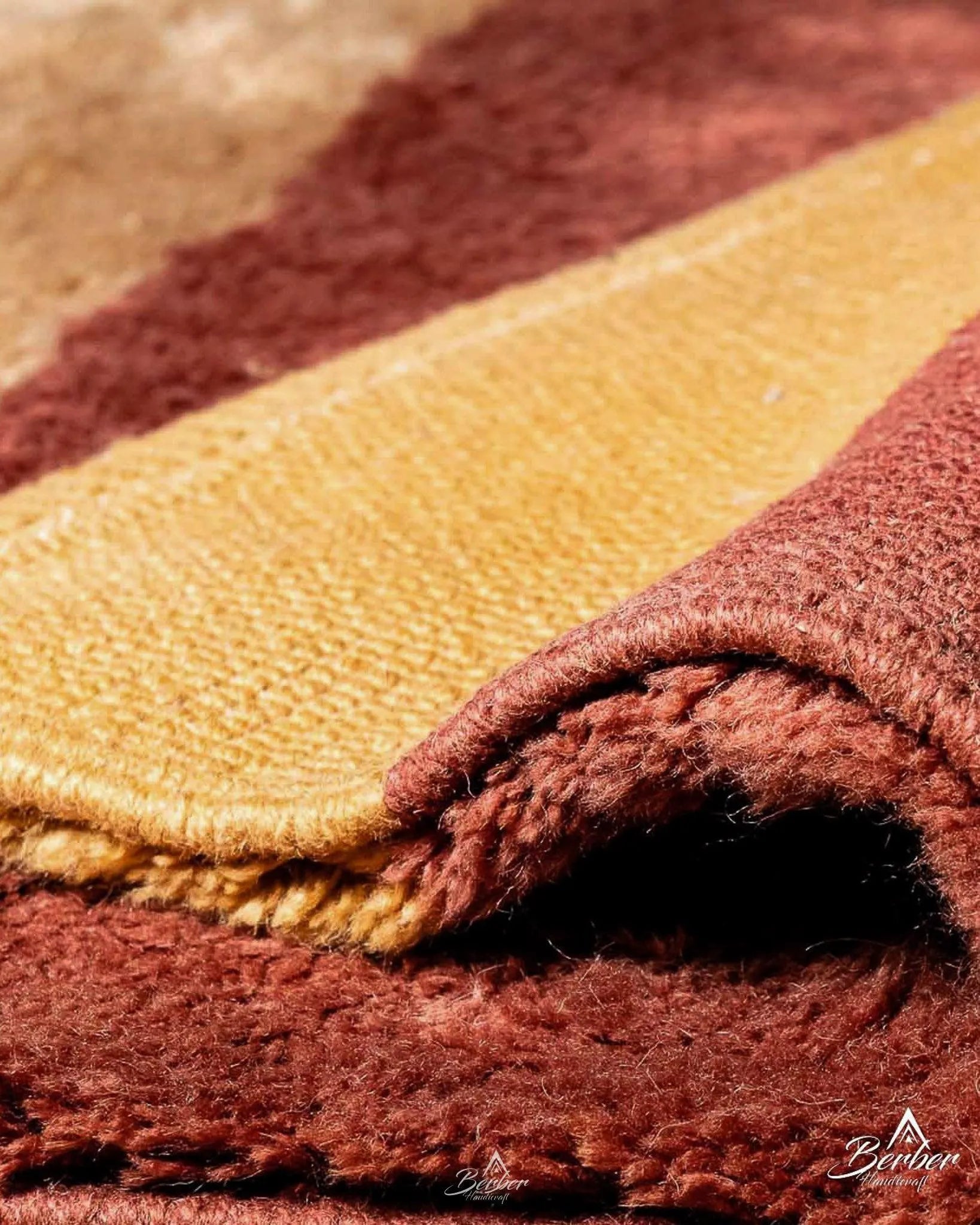 Decorative Brown Berber Rug 3 X 5 Ft | 90 X 150 Cm / With Tassels / Short (0.4” / 1 cm)