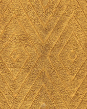 Engraved Brown Area Rug 3 X 5 Ft | 90 X 150 Cm / With Tassels / Short (0.4” / 1 cm)