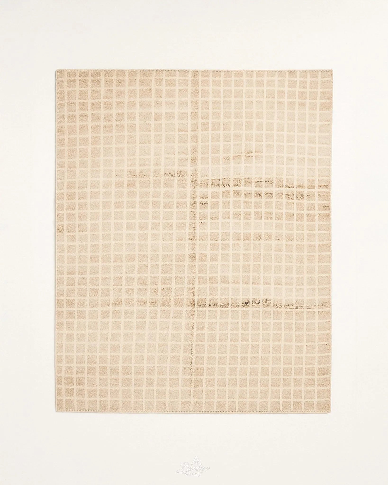 Fluffy Beni Ourain Rug 3 X 5 Ft | 90 X 150 Cm / With Tassels / Short (0.4” / 1 cm)