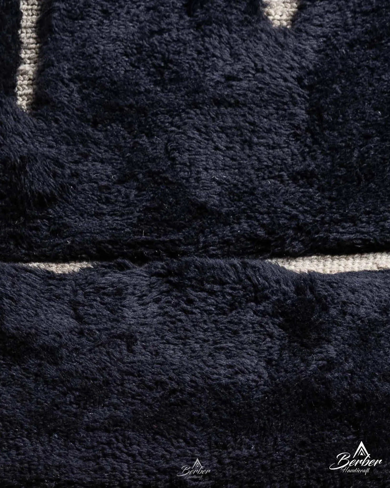 Fluffy Black Moroccan Rug 3 X 5 Ft | 90 X 150 Cm / With Tassels / Short (0.4” / 1 cm)