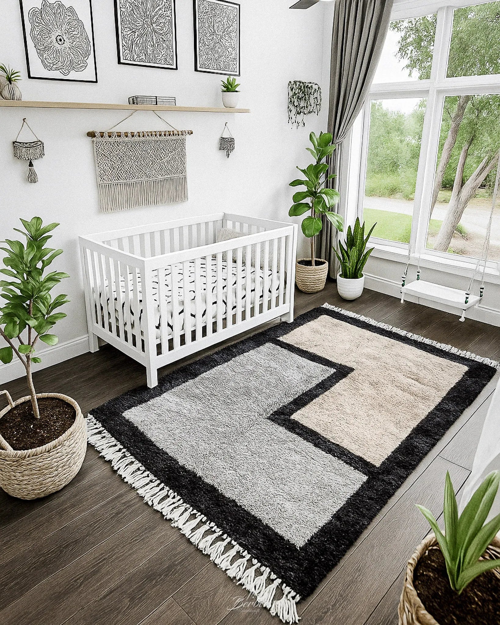 Fluffy Wool Moroccan Rug 3 X 5 Ft | 90 X 150 Cm