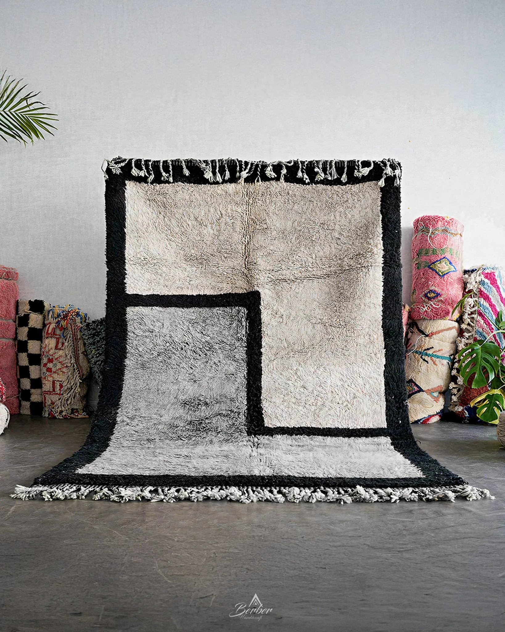 Fluffy Wool Moroccan Rug 3 X 5 Ft | 90 X 150 Cm