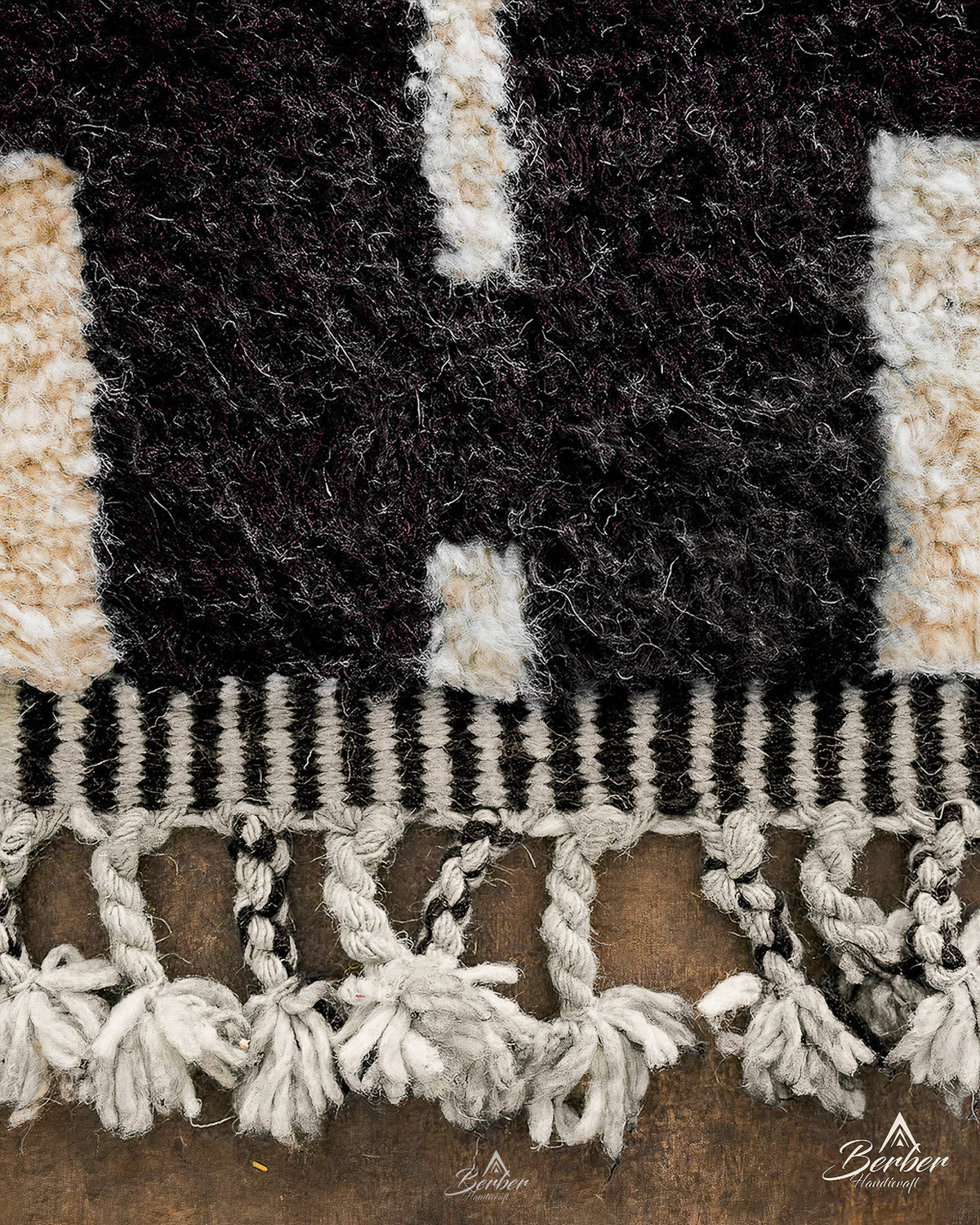 Fluffy Wool Rug 3 X 5 Ft | 90 X 150 Cm / With Tassels / Short (0.4” / 1 cm)