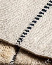 Genuine Wool Rug 3 X 5 Ft | 90 X 150 Cm / With Tassels / Short (0.4” / 1 cm)