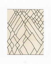 Geometrical Mrirt Rug 3 X 5 Ft | 90 X 150 Cm / With Tassels / Short (0.4” / 1 cm)