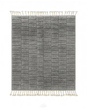 Gray Morrocan Rug 3 X 5 Ft | 90 X 150 Cm / With Tassels / Short (0.4” / 1 cm)