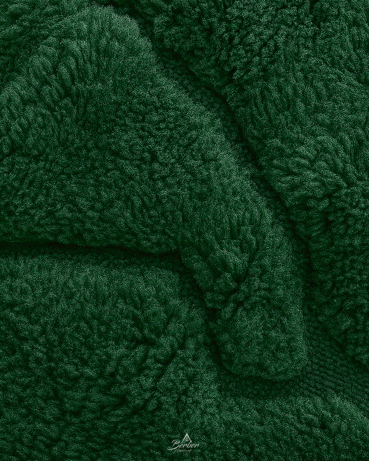 Green Beni Ourain Rug 3 X 5 Ft | 90 X 150 Cm / With Tassels / Short (0.4” / 1 cm)