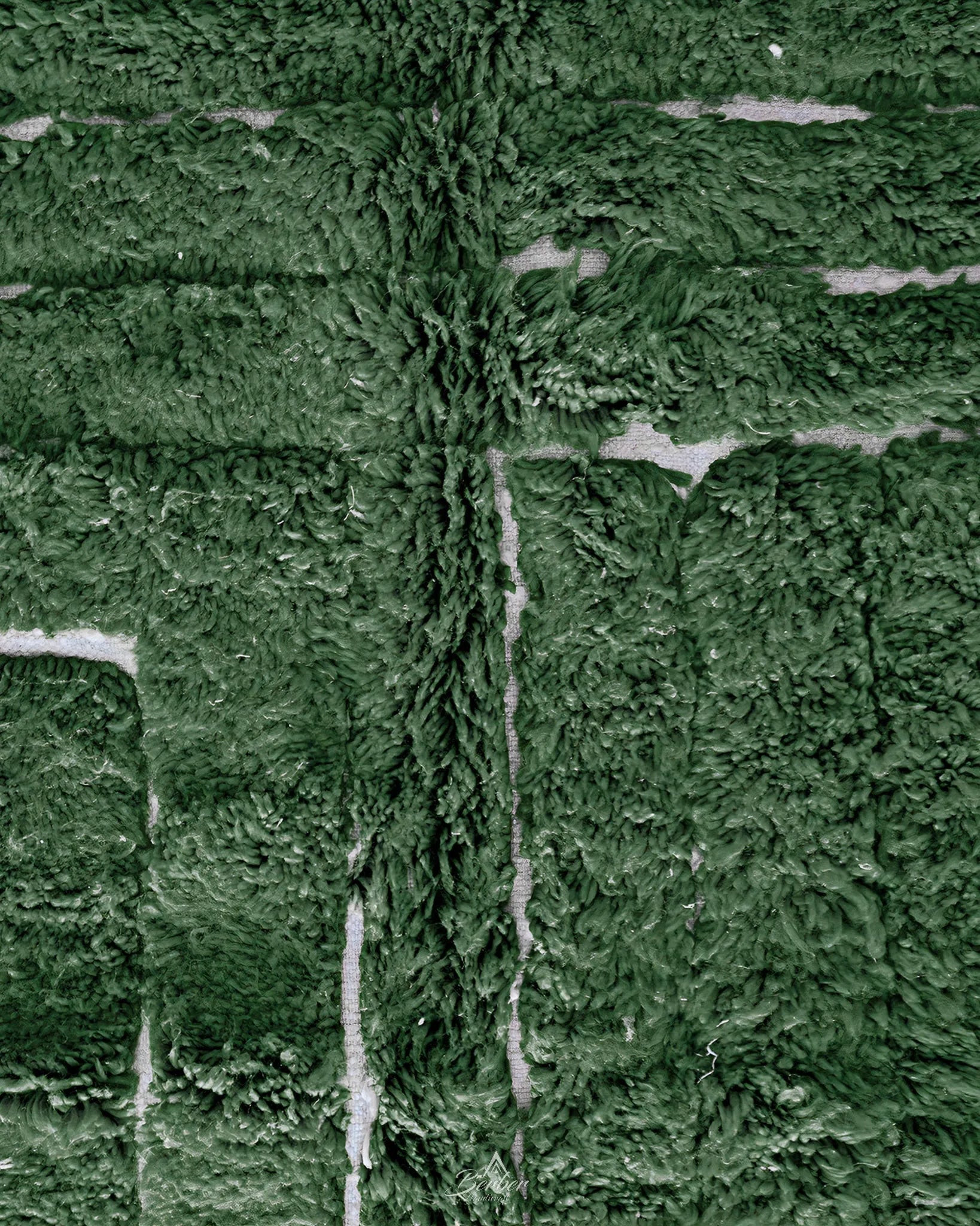 Green Berber Carpet-Berber Handicraft