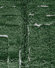 Green Berber Carpet 3 X 5 Ft | 90 X 150 Cm / With Tassels / Short (0.4” / 1 cm)